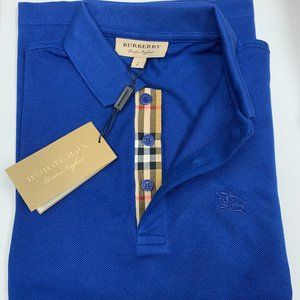 Burberry London men's bright navy polo shirt